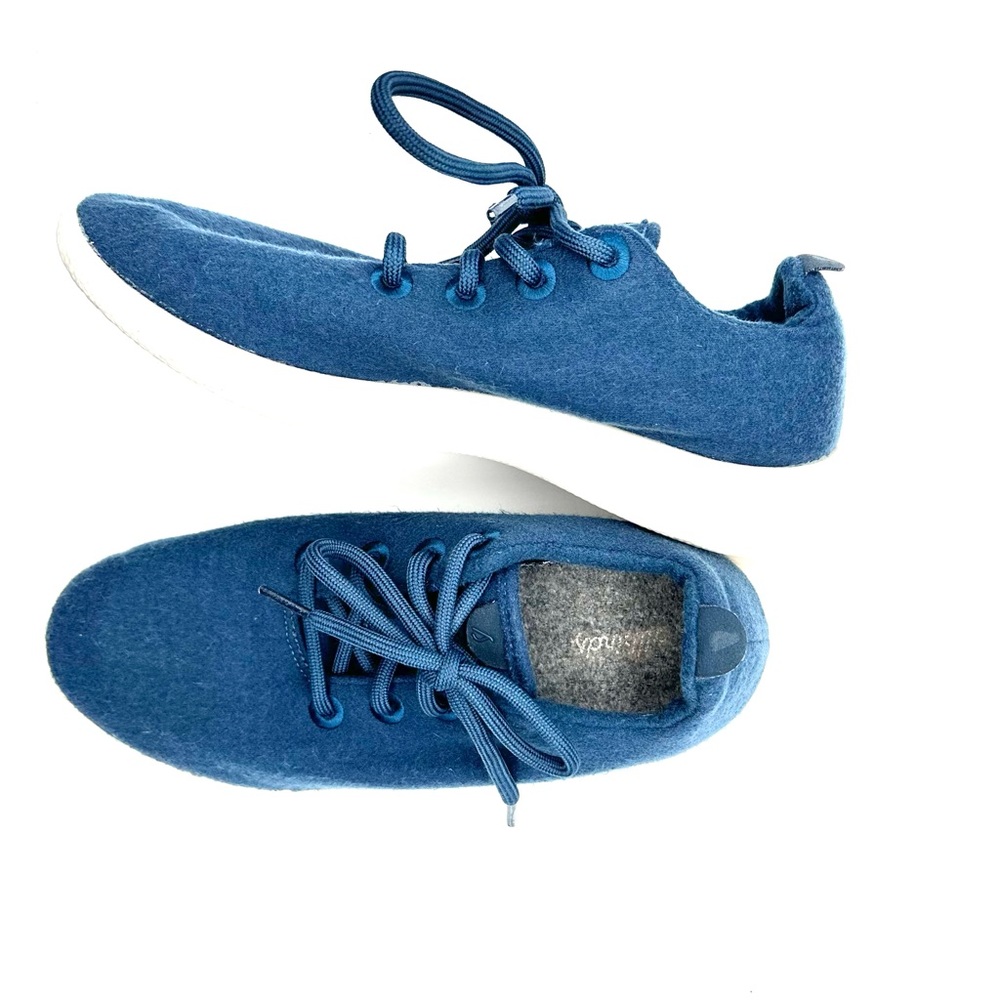Allbirds Womens Wool Runner Hazy Indigo (White Sole) Running Shoes Size 9.